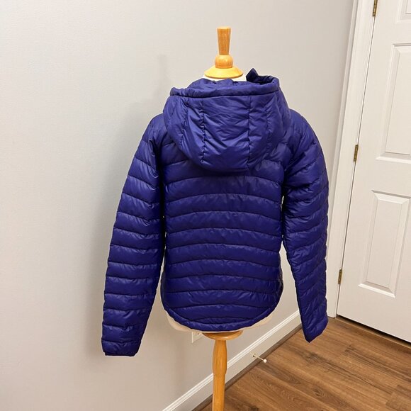 Patagonia Women's Down Sweater Hoody Jacket Cobalt Blue Sz M - Picture 11 of 11